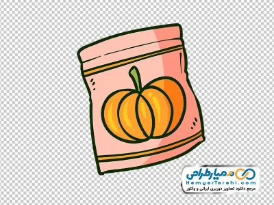 تصویر png پاکت پودر کدو حلوایی