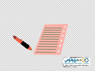 دانلود عکس وکتوری کاغذ و خودکار