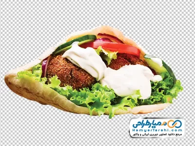 عکس با کیفیت ساندویچ فلافل