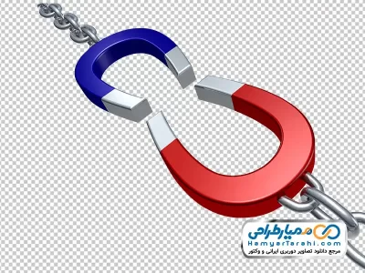 دانلود عکس با کیفیت آهنربا قرمز و آبی