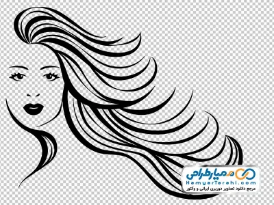 دانلود عکس وکتوری زن با موهای افشان