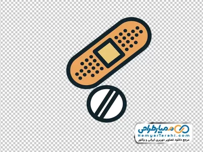 دانلود تصویر وکتوری چسب زخم و قرص