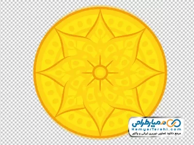 عکس گل طلایی تزئینی با فرمت png