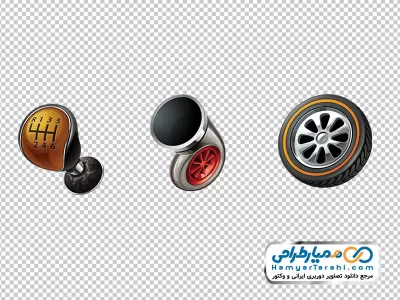 تصویر آیکون دنده و لاستیک ماشین با فرمت png