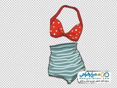 عکس وکتوری مایو دو تکه زنانه با فرمت png