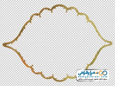 عکس کادر ساده طلایی بدون پس زمینه با فرمت png