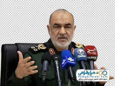 دانلود تصویر png سردار حسین سلامی در حال سخنرانی