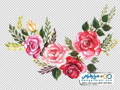 دانلود نقاشی کادر گل برای طراحی