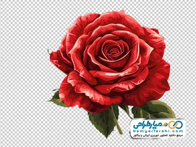 دانلود تصویر png گل رز قرمز با هوش مصنوعی