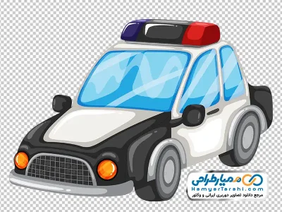 دانلود عکس کارتونی ماشین پلیس با فرمت png