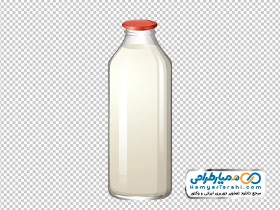 تصویر وکتوری شیشه شیر بدون برچسب با فرمت png