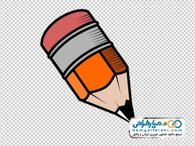 تصویر وکتوری مداد سیاه کوچک شده با فرمت png