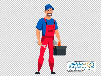 تصویر وکتوری تکنسین مکانیکی با فرمت png