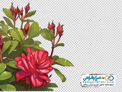 دانلود تصویر وکتوری گل بوته آبرنگی