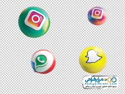 دانلود تصویر png لوگو شبکه های مجازی خارجی
