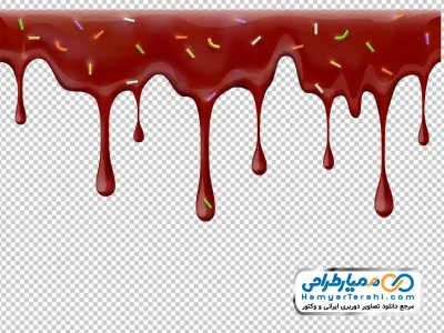 دانلود تصویر وکتوری سس شکلات در حال چکه کردن با دراژه