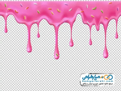 تصویر png کرم توت فرنگی با دانه های دراژه