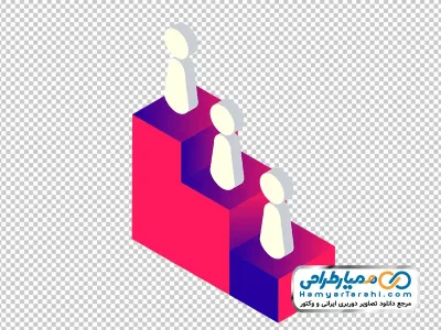 تصویر وکتوری سکو کسب مدال با آدمک با فرمت png
