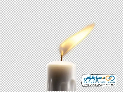 تصویر وکتوری شمع روشن در باد