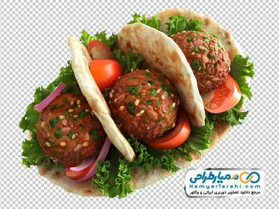 دانلود تصویر png لقمه فلافل
