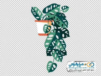 فایل png گلدان سفید آپارتمانی آویزان