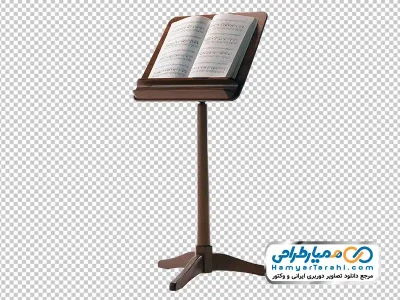 دانلود تصویر png پایه نت موسیقی چوبی