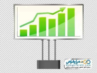 عکس وکتوری تابلو نشان دهنده نمودار رو به رشد