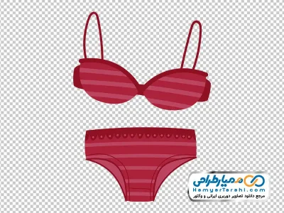 دانلود فایل png شورت و سوتین زرشکی