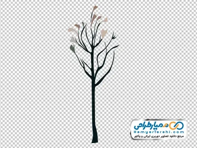 تصویر درخت پاییزی کم برگ با فرمت png