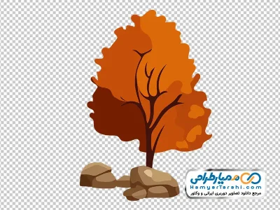 تصویر وکتوری درخت پاییزی با فرمت png