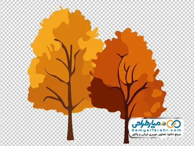 آیکون درختان پاییزی با فرمت png