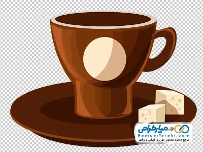 عکس وکتوری فنجان چای با حبه قند