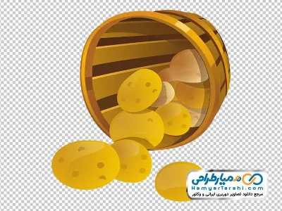 تصویر وکتوری سیب زمینی با فرمت png