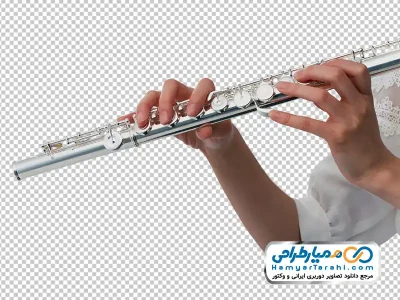عکس png فلوت دکمه دار در دست های زنانه