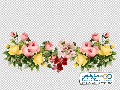 عکس png کادر گل برای طراحی