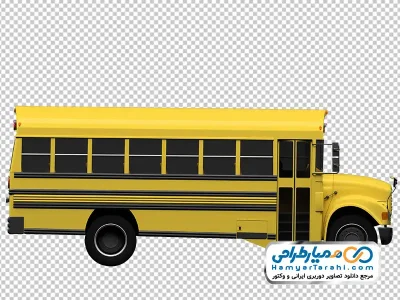 تصویر وکتوری اتوبوس مدرسه با فرمت png