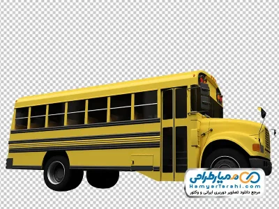 عکس بدون پس زمینه اتوبوس مدرسه با فرمت png