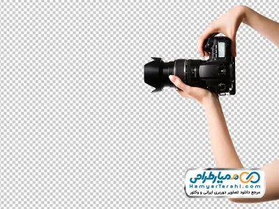 دانلود تصویر با کیفیت دوربین عکاسی حرفه ای در دست