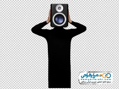 دانلود تصویر با کیفیت اسپیکر بزرگ روی سر