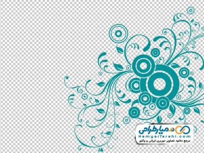 تصویر پس زمینه انتزاعی گلدار با فرمت png