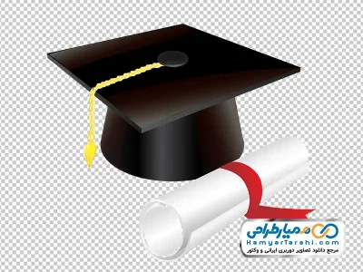 دانلود عکس وکتوری کلاه و مدرک فارغ التحصیلی