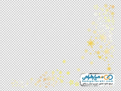 تصویر وکتوری ستاره های طلایی برای حاشیه با فرمت png