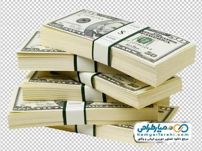 عکس با کیفیت دسته های اسکناس 50 دلاری