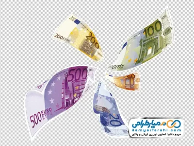 دانلود عکس با کیفیت ریزش اسکناس های یورو