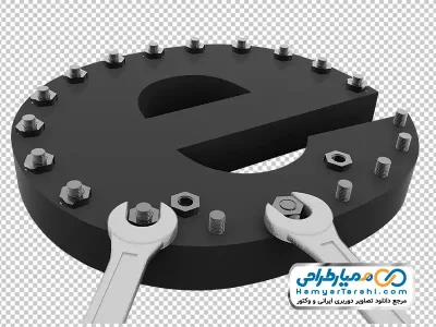 عکس png لوگو اینترنت با آچار