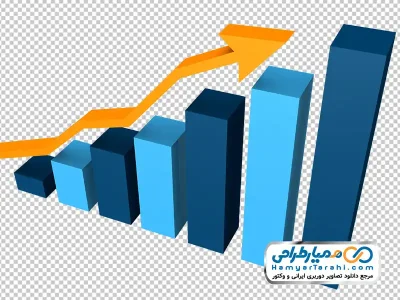 عکس وکتور نمودار رشد میله ای با فرمت png