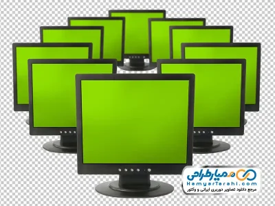 دانلود عکس png مانیتورهایی با صفحه نمایش سبز