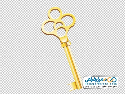 تصویر png کلید قدیمی طلایی