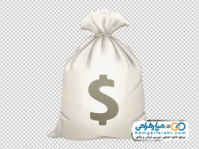 دانلود تصویر وکتوری کیسه پول با لوگو دلار