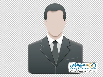 عکس وکتوری آواتار مرد با کت و کراوات با فرمت png